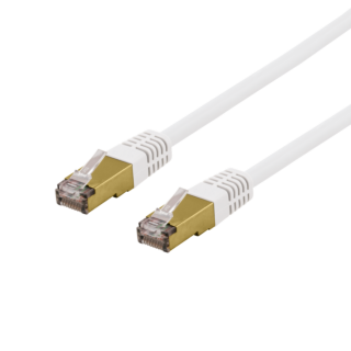 S/FTP Cat6a patch cable, delta cert, LSZH, 10m, white