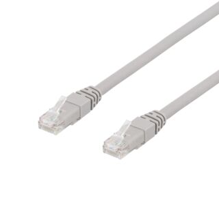 U/UTP Cat6a patch cable, 15m, 500MHz, LSZH, grey